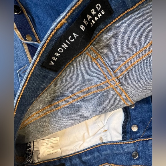 Veronica Beard Carolyn Baby Boot Jeans 10” High Rise Fray Ankle Women’s Size 27 - Picture 4 of 8